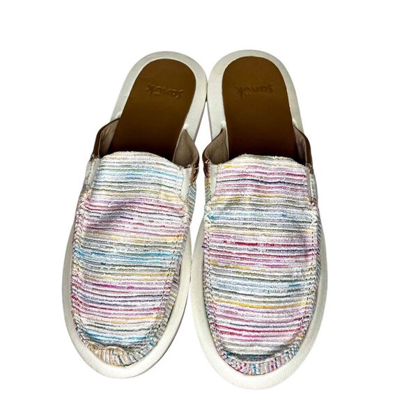 Sanuk You Got My Back ST Summer Cord Slide - Women's Rainbow Size 10 - Picture 1 of 5